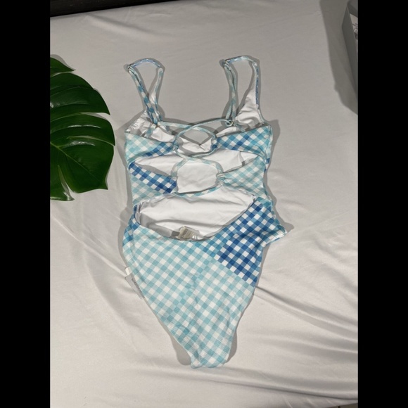 NWT L Space [‎ 6 ] Picnic Plaid Gianna Classic One Piece Swimsuit - Picture 9 of 12
